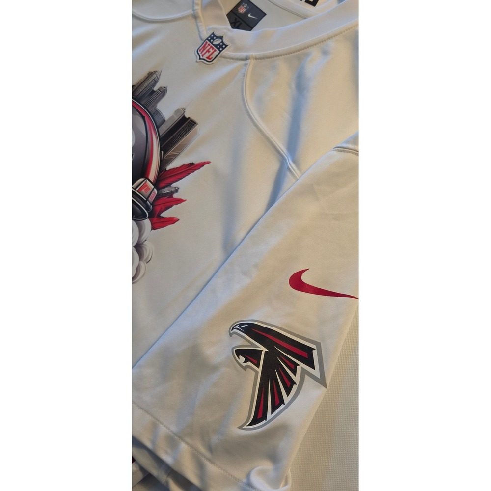 Nike Football Jersey Mens XL White Excellent Atlanta Falcons Skyline Graphic - Picture 3 of 8